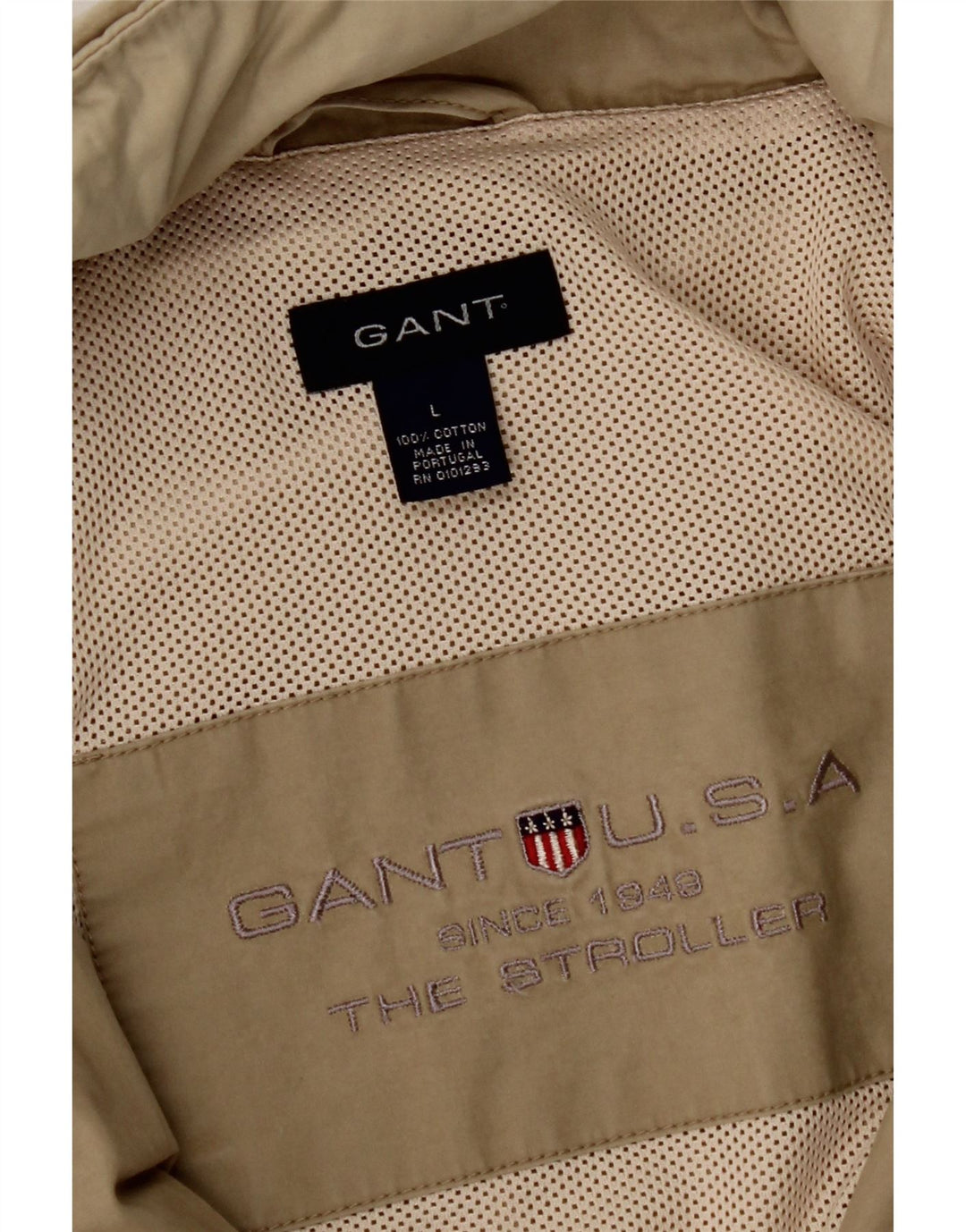 GANT Herre Hooded Utility Jacket UK 40 Large Beige Bomuld