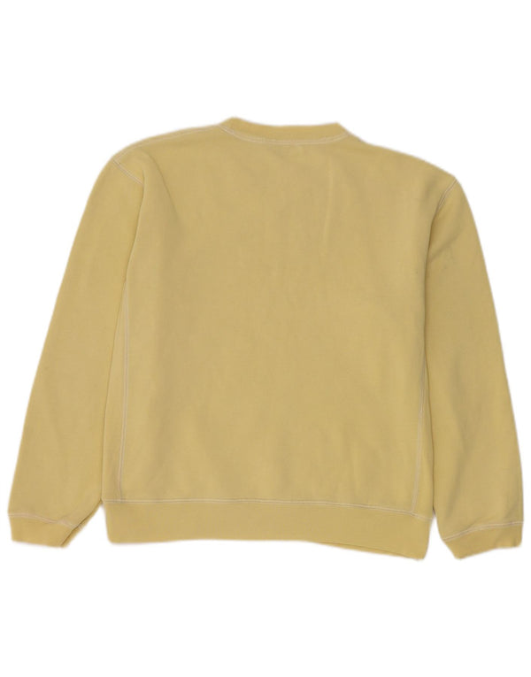 Tommy Hilfiger Dame Grafisk Sweatshirt Jumper UK 14 Medium Gul Bomuld
