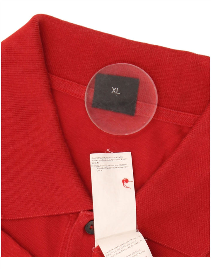 Hugo Boss Polo Shirt til mænd XL Rød Bomuld