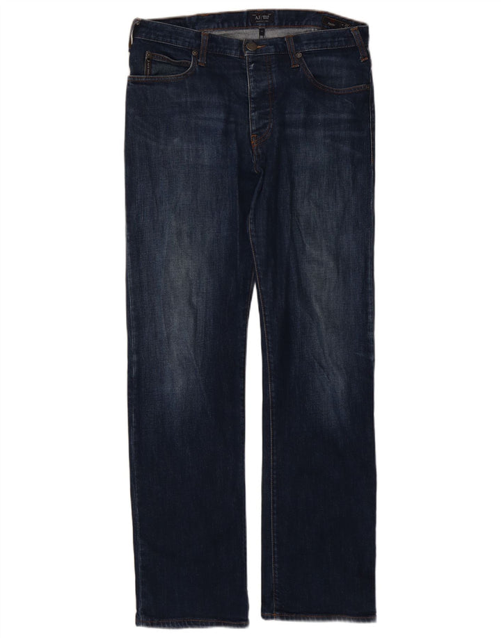 Armani Dame Regular Fit Straight Jeans W32 L31 Blå Bomuld