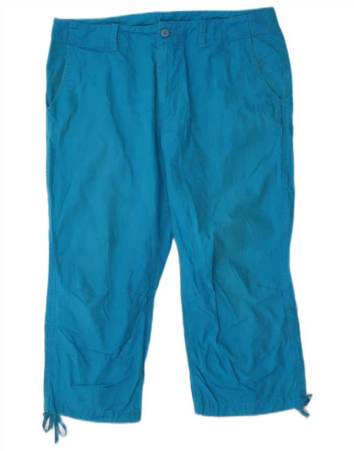 KAPPA Lige Capri-bukser til kvinder, perfekt pasform IT 48 XL W34 L20 Blå