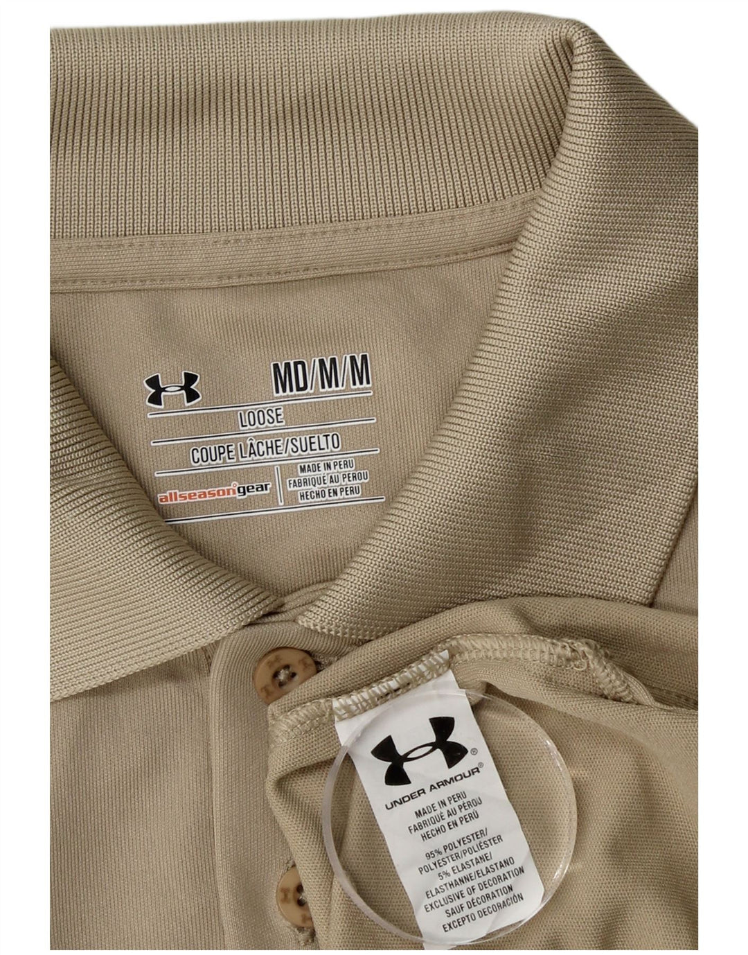 UNDER ARMOUR Herre poloshirt Medium Beige Polyester