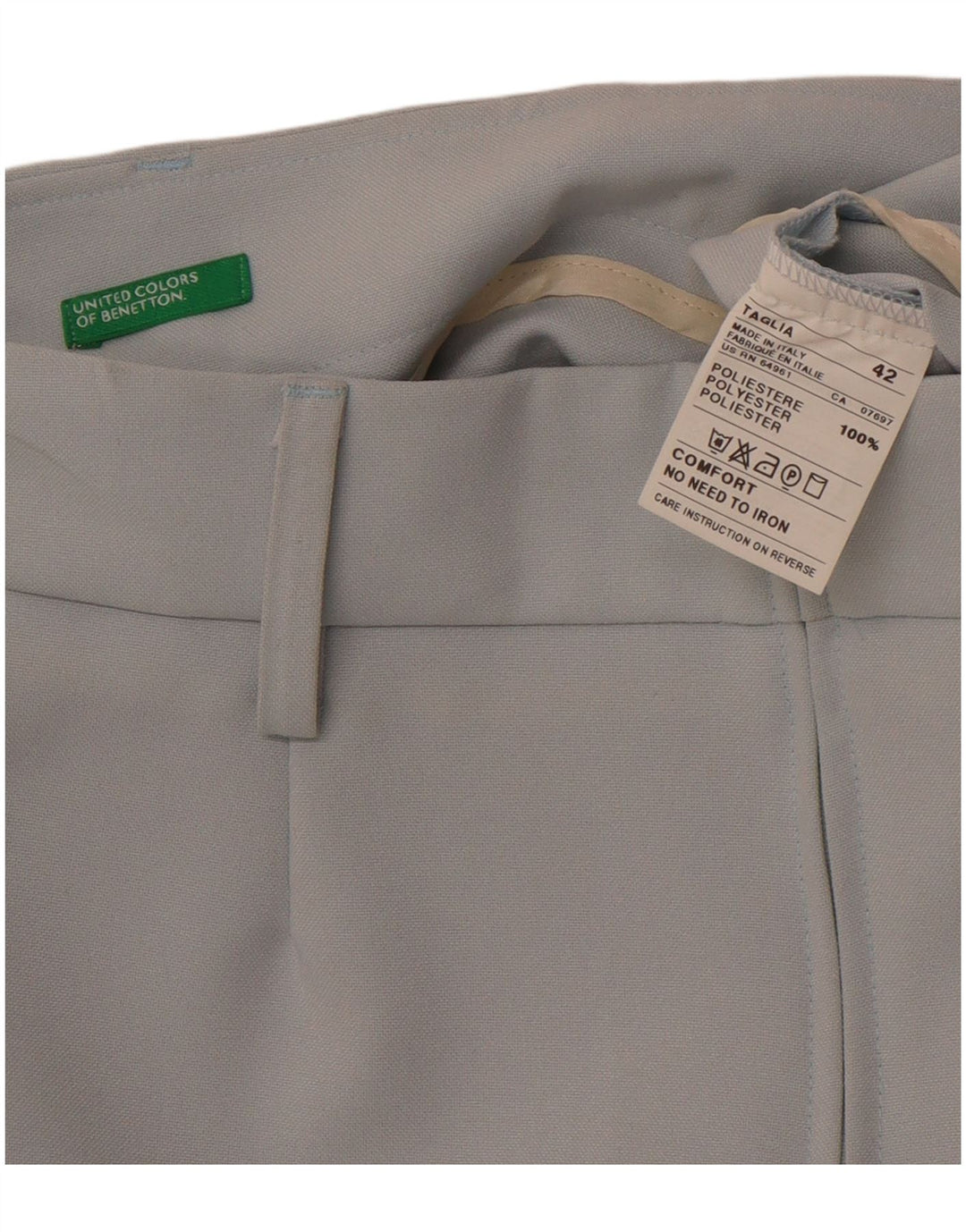 BENETTON Womens See Through Midi Skirt IT 42 Medium W28  Blue Polyester