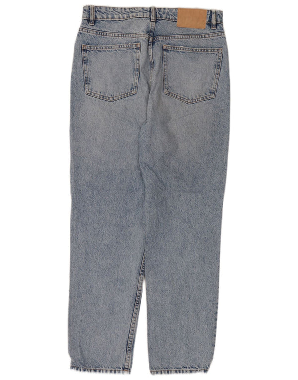 Zara Dame nødlidende højtaljede tilspidsede jeans EU 40 Medium W30 L28 Blå