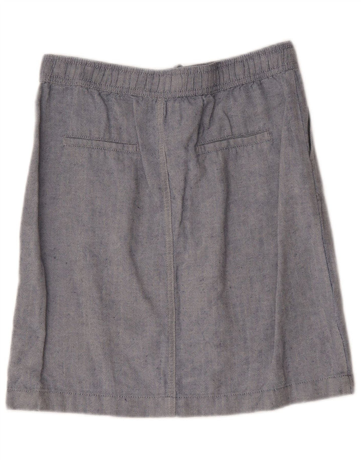 Marks & Spencer Dame Midi Skirt UK 10 Small W30 Blue Sildebenshør