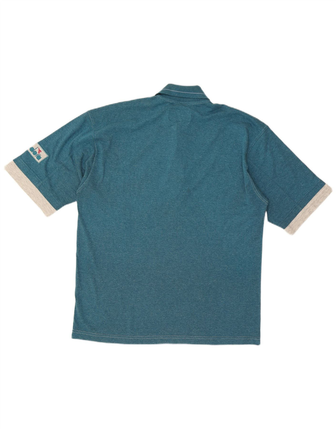 Diadora herre poloshirt, stor grå farveblok bomuld