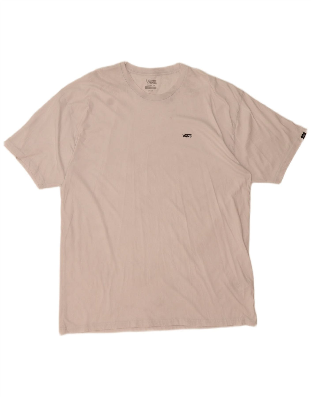 Vans Herre Classic Fit T-Shirt Top 2XL Hvid Bomuld