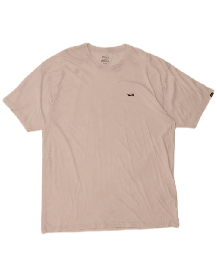 Vans Herre Classic Fit T-Shirt Top 2XL Hvid Bomuld