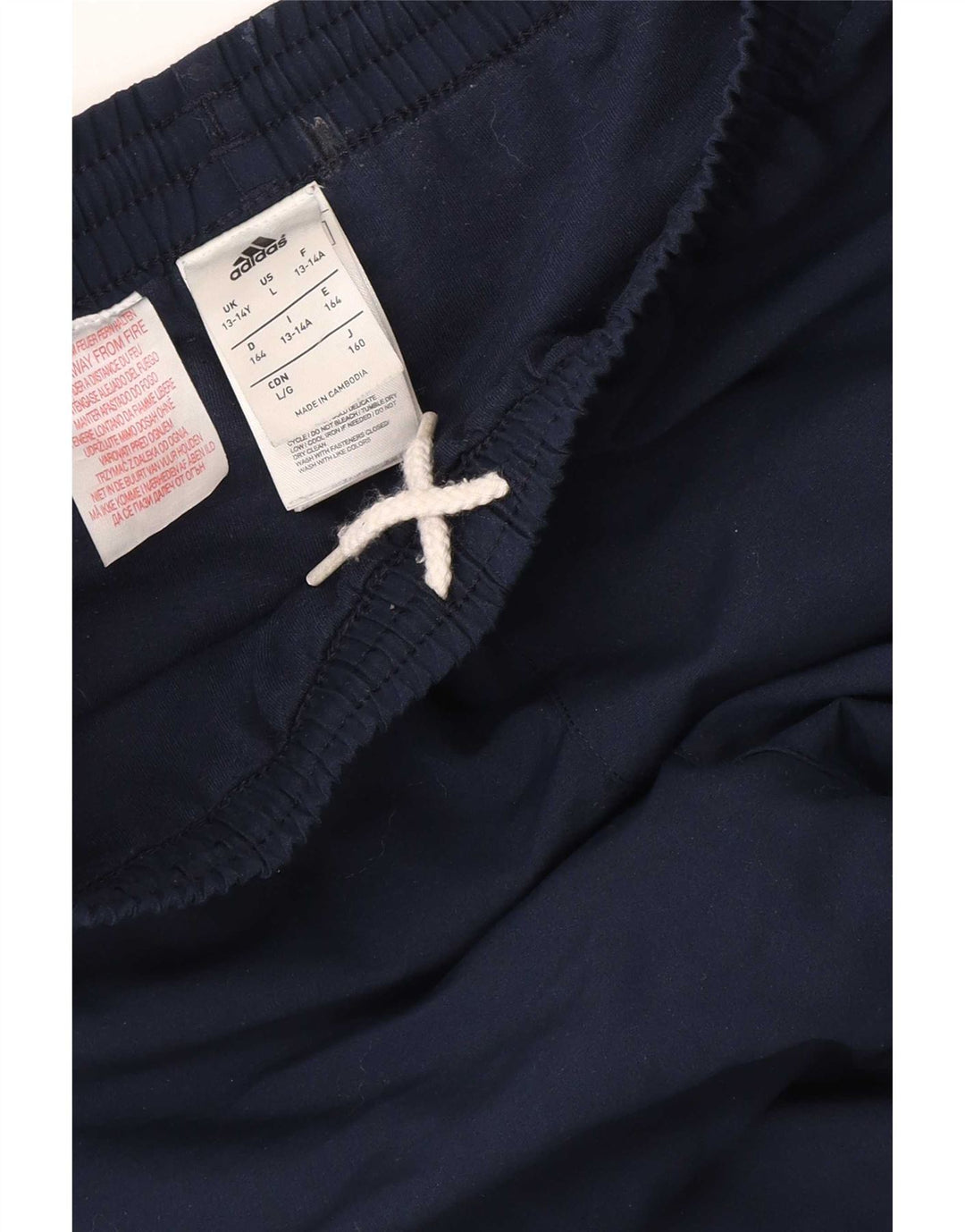 Adidas Drenge Træningsdragt Bukser Joggers 13-14 År Marineblå Polyester