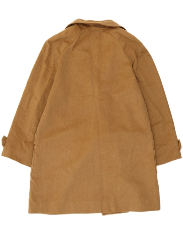 Vintage Dame Dobbeltradet Frakke UK 14 Medium Beige