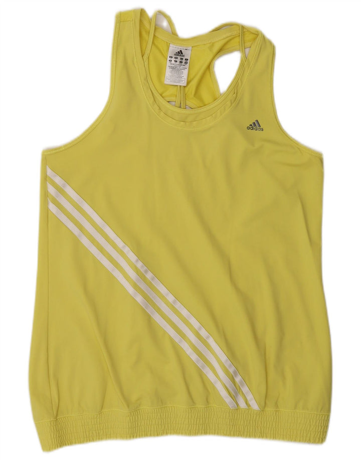 Adidas Dame Climacool Vest Top UK 16/18 Stor Gul Polyamid