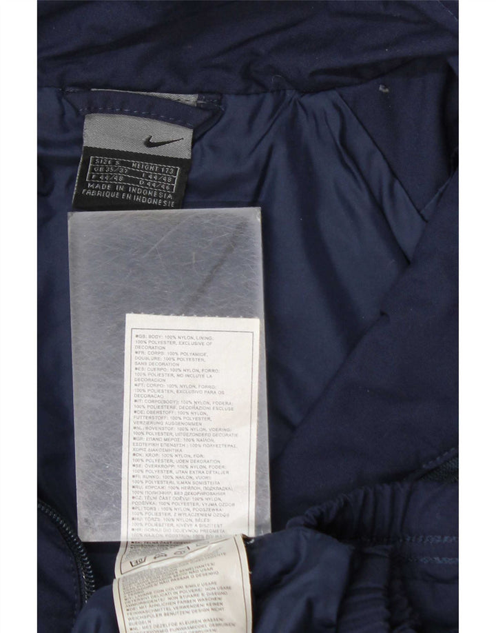 Nike Bomberjakke til mænd UK 35/37 Small Navy Blue Colourblock Nylon