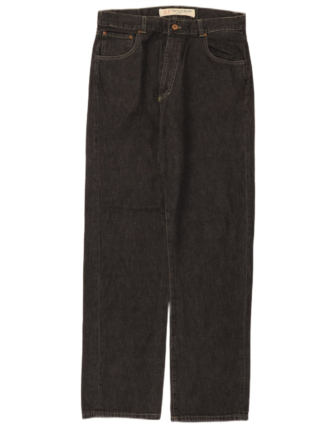 Zara Straight Jeans til mænd EU 44 Large W34 L34 Sort Bomuld