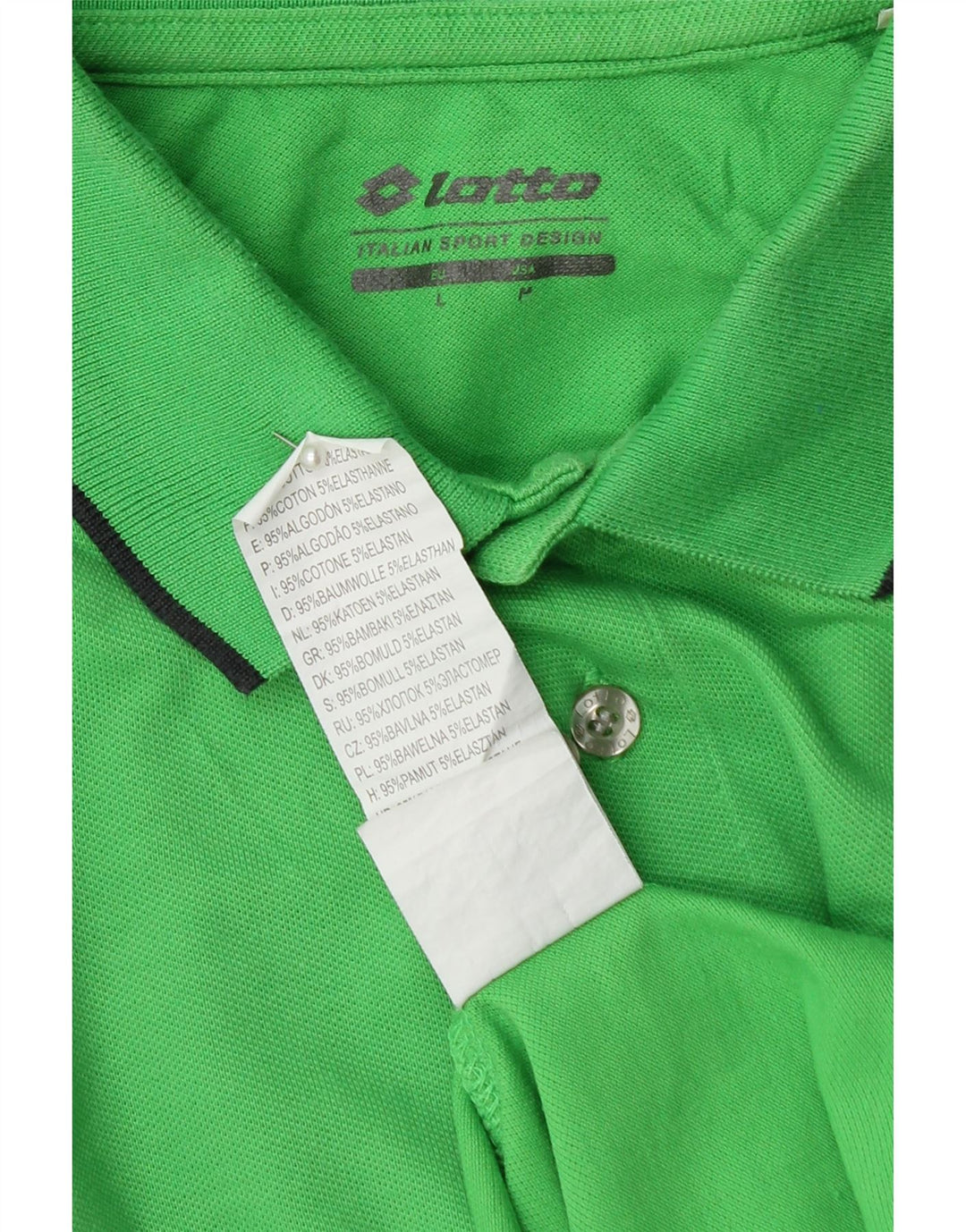 LOTTO Poloskjorte til mænd Stor grøn bomuld