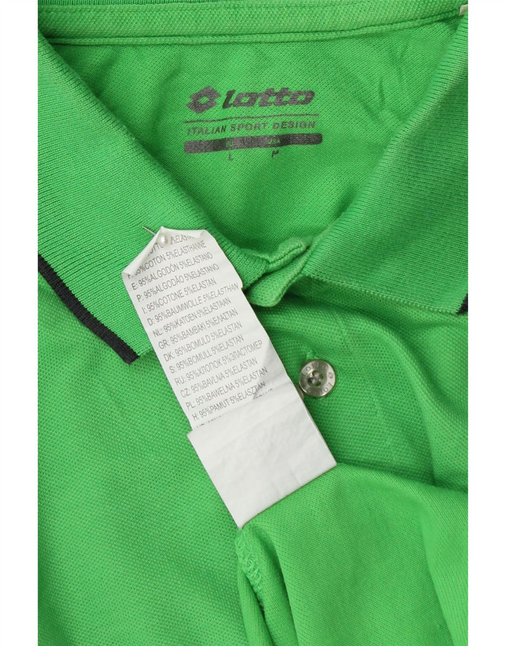 LOTTO Poloskjorte til mænd Stor grøn bomuld