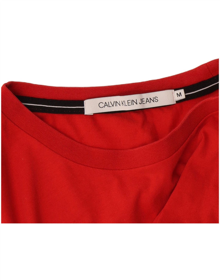 Calvin Klein Jeans Herre T-Shirt Top Medium Rød