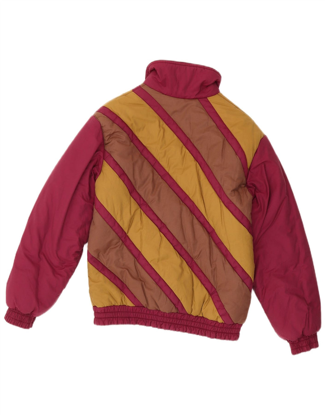 Ellesse Dame Polstret jakke EU 40 Medium Burgundy Colourblock Bomuld