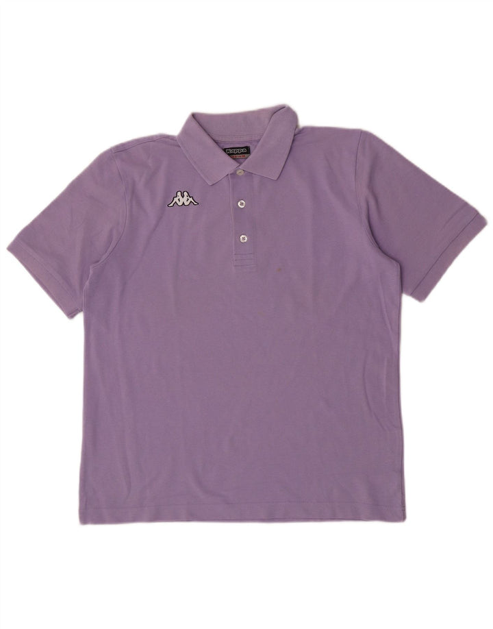 Kappa herre poloshirt Medium lilla bomuld
