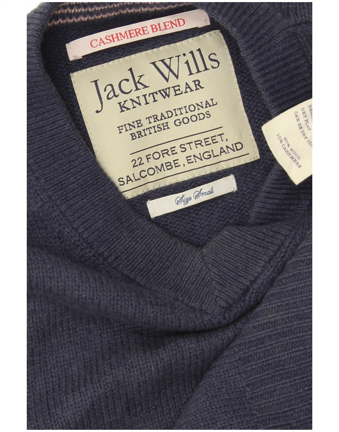 JACK WILLS Herrevest Tank Top Lille Marineblå Uld