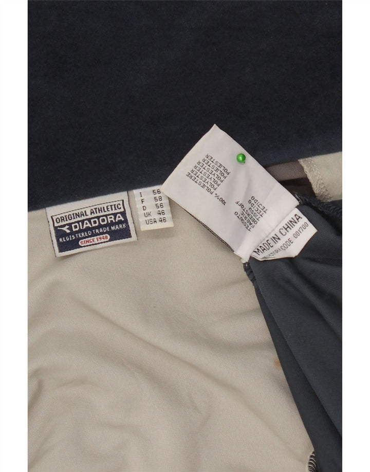 Diadora Herre træningsdragt topjakke UK 46 XL Grå Colourblock Polyester