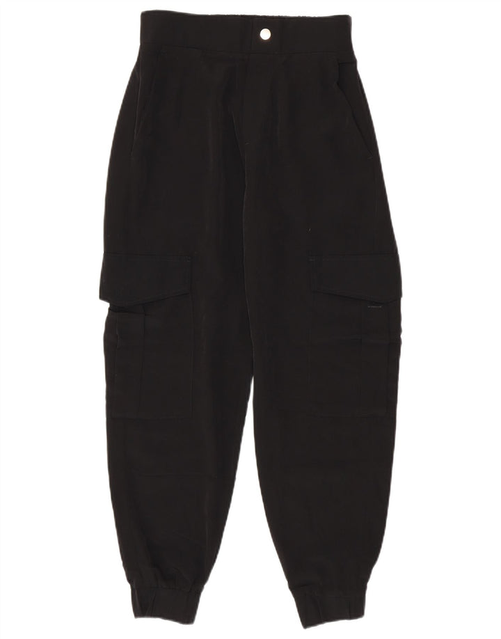 Zara Joggers Cargo Bukser XS W24 L25 Sort polyester