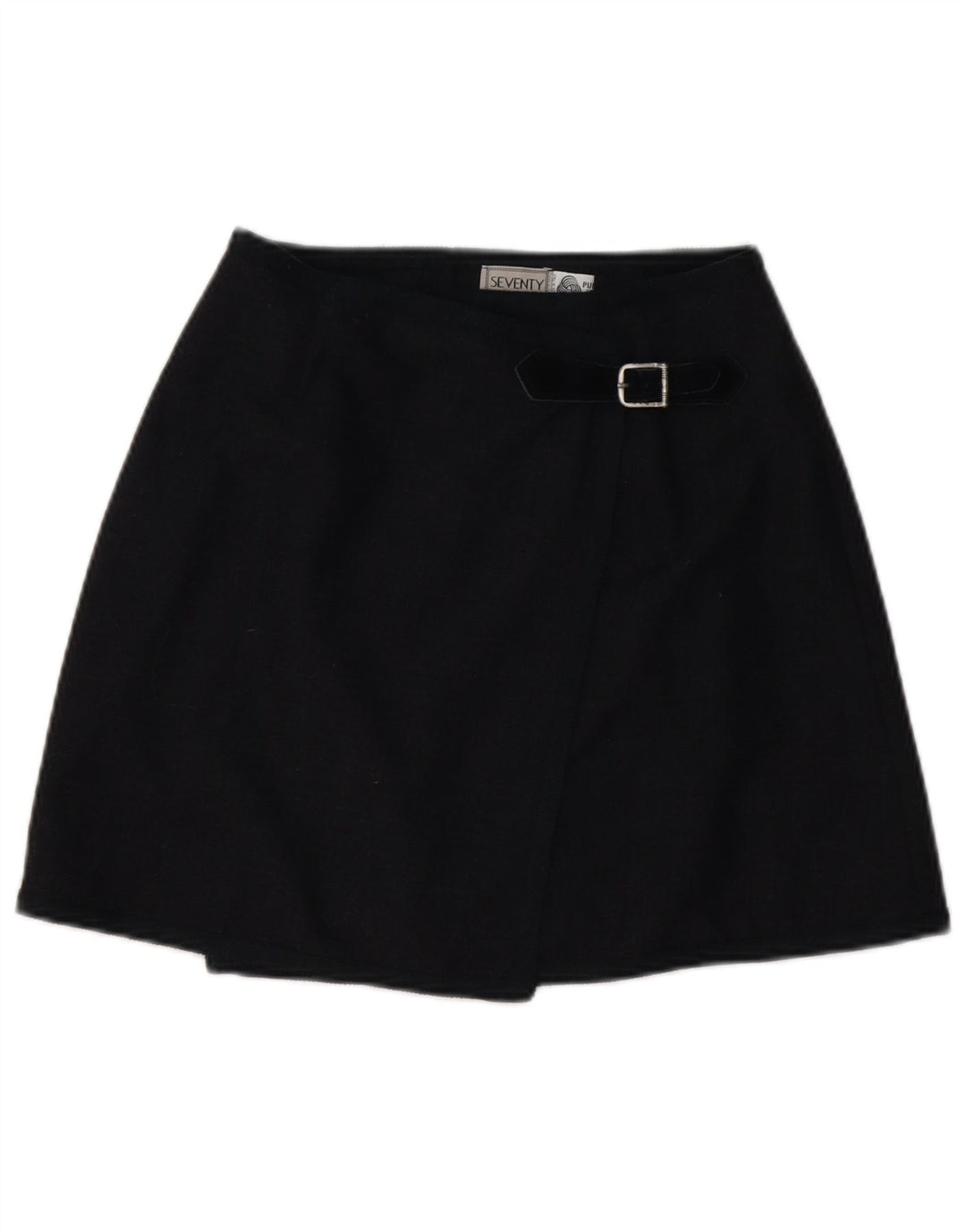 Halvfjerds kvinders slå-om nederdel IT 42 Medium W26 Marineblå Uld