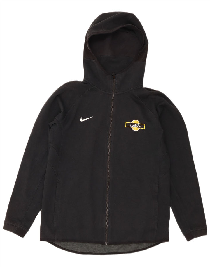 Nike Herre Unity Legends Grafisk hættetrøje med lynlås mellem sort polyester