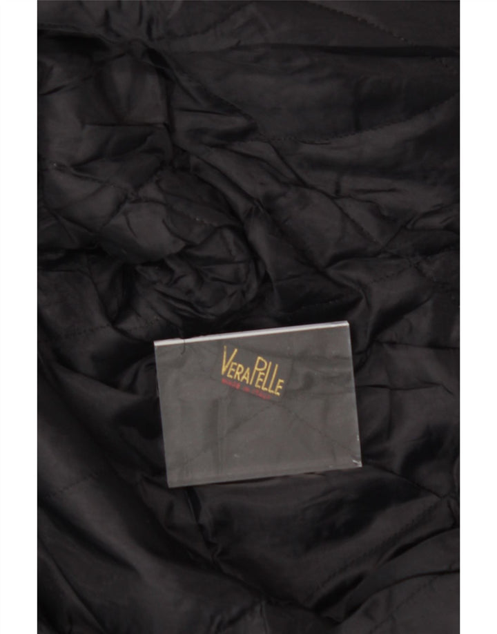 VINTAGE Womens Leather Jacket UK 18 XL Black Leather Vintage Vintage and Second-Hand Vintage from Messina Hembry 