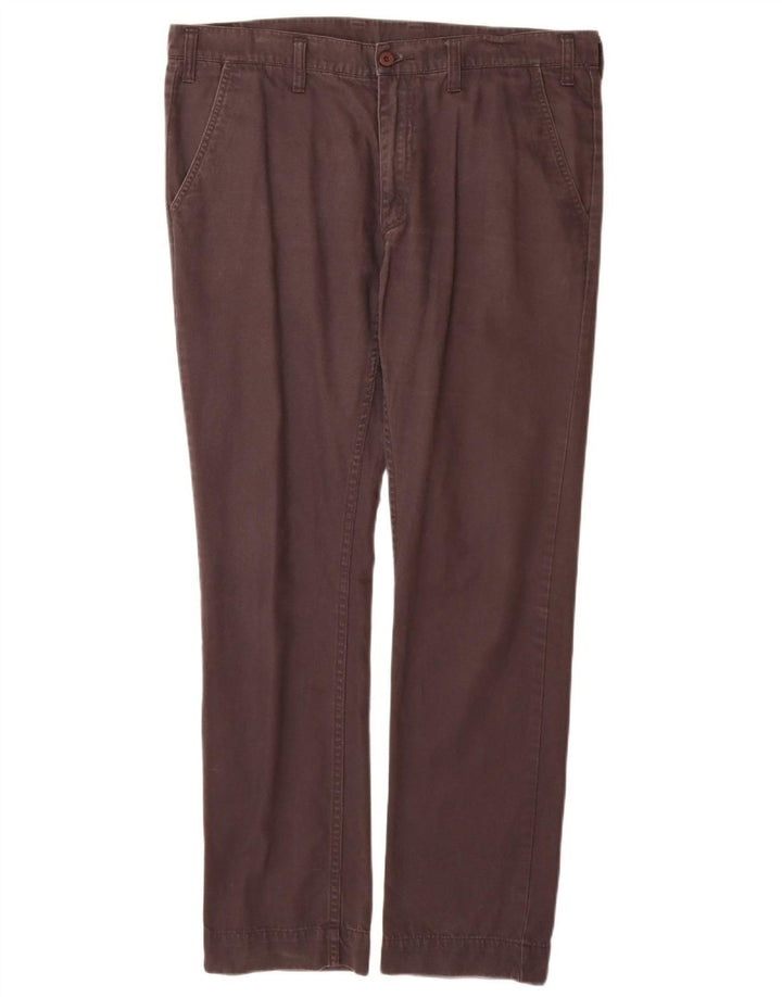 BILLIG MANDAG Herre Lige Chino Bukser W34 L32 Sort