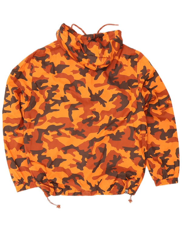 Puma Herre Grafisk Anorak Jacket UK 38 Medium Orange Camouflage Sports