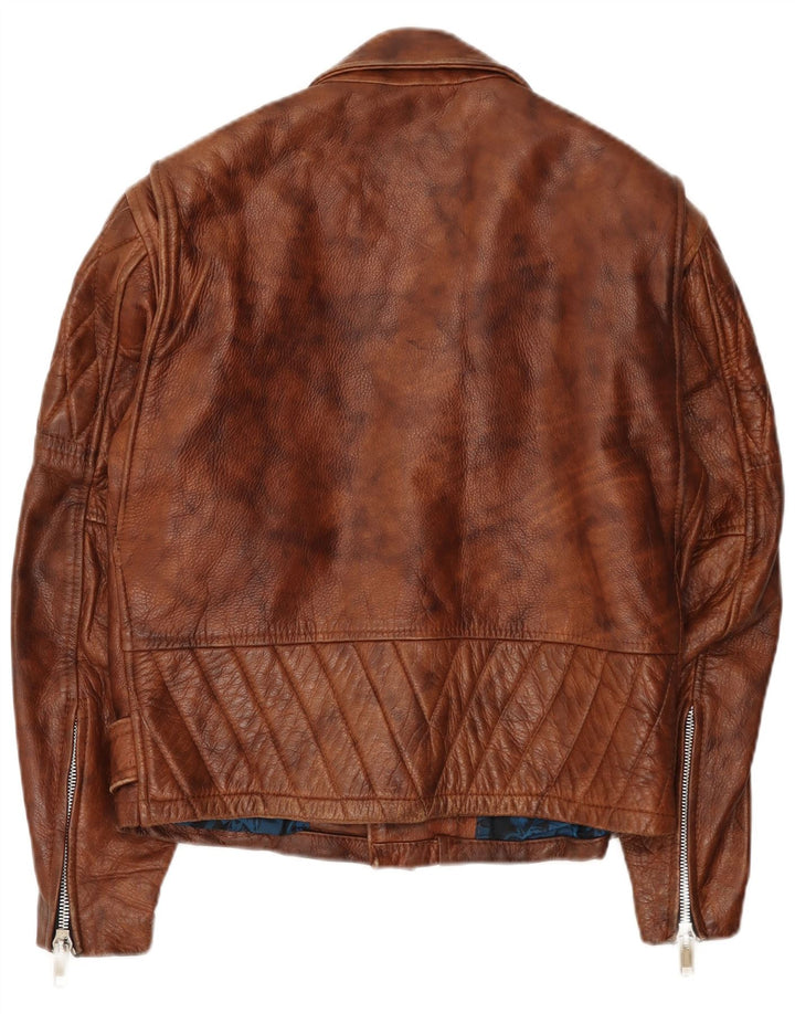 Easyriders Herre Læder Biker Jacket UK 36 Lille Brun