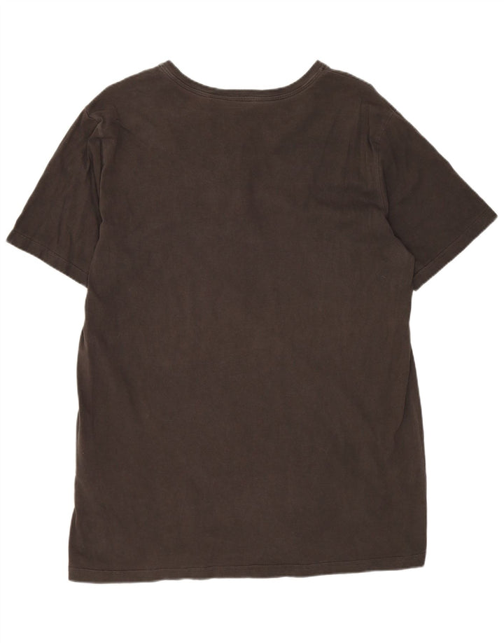 QUIKSILVER Herre T-Shirt Top Medium Brun Bomuld