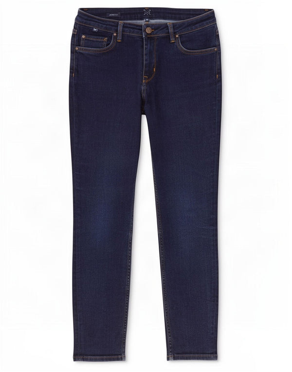Crew Clothing Womens Skinny Jeans UK 12 Medium W30 L26 Navy Blue Cotton