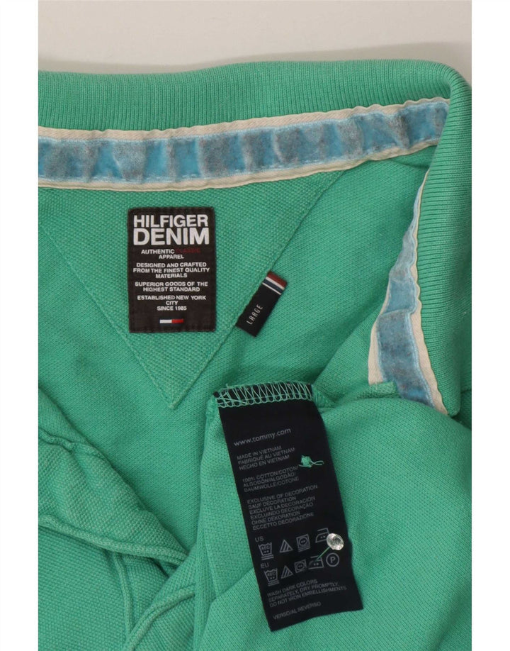 Tommy Hilfiger Polo Shirt til mænd Stor grøn bomuld