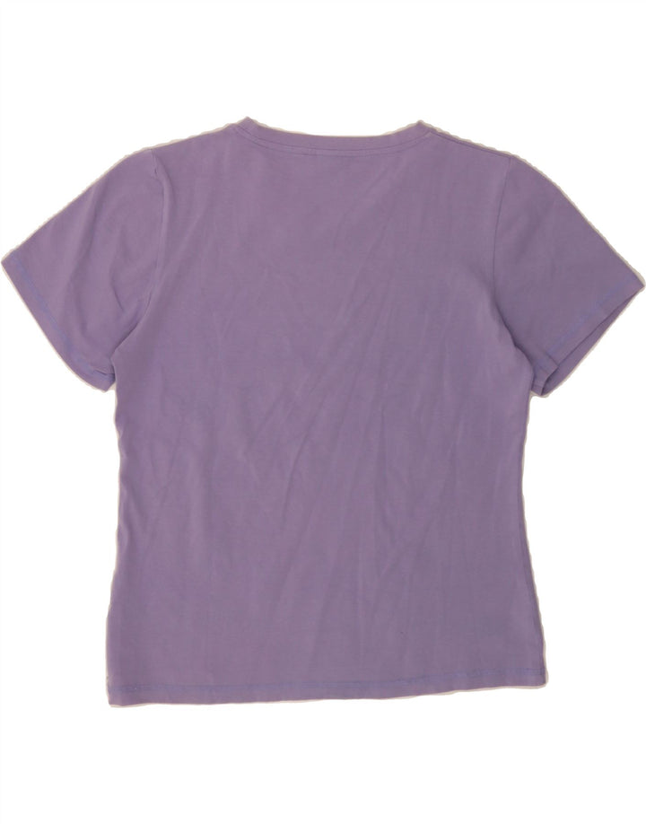 ASICS Womens T-Shirt Top UK 14 Medium Purple Cotton Vintage Asics and Second-Hand Asics from Messina Hembry 