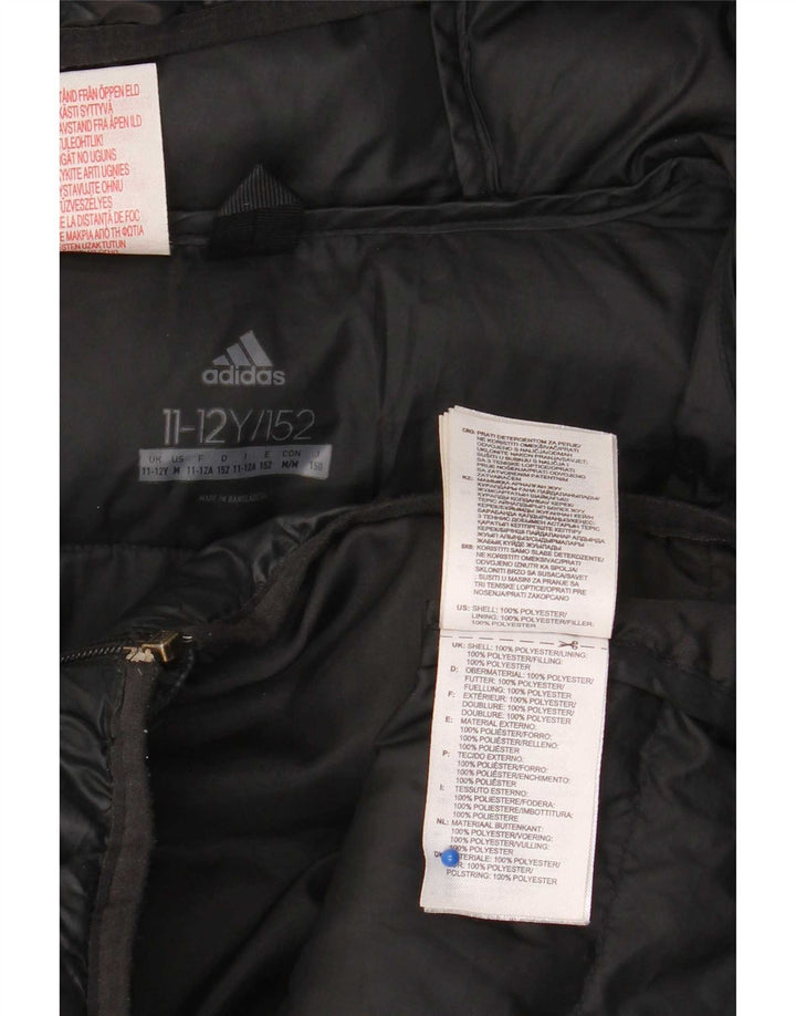 Adidas drenge hættejakke polstret 11-12 år sort polyester