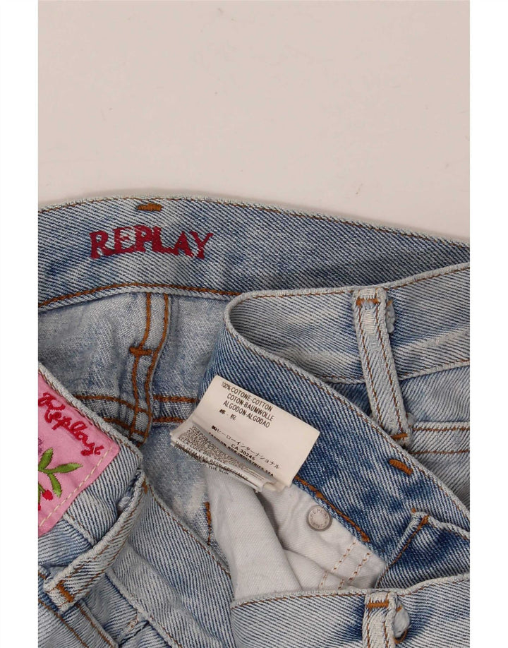 Replay Dame Flared Jeans W25 L30 Blå Bomuld