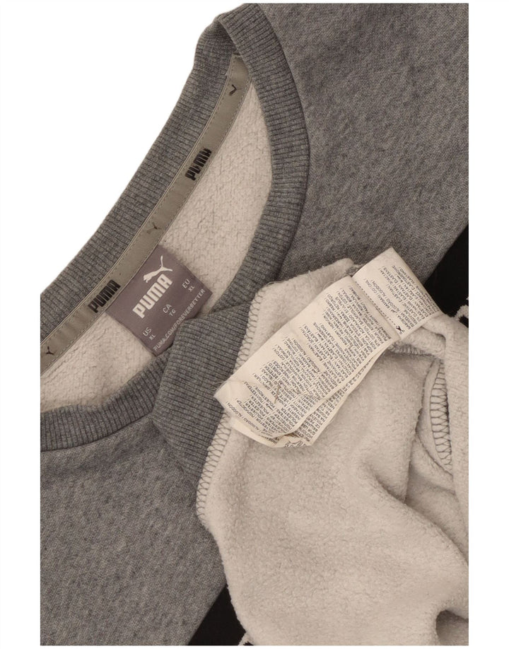 Puma Sweatshirt til mænd XL Grå Flecked Bomuld