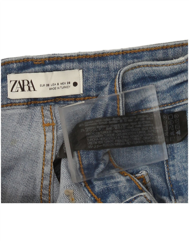 Zara Dame Bootcut Jeans EU 38 Small W28 L26 Blå Bomuld