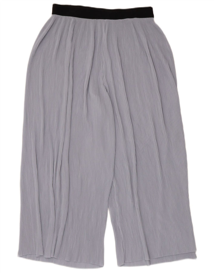 Zara Womens Cullotes Cropped Trousers Small W26 L22 Blue