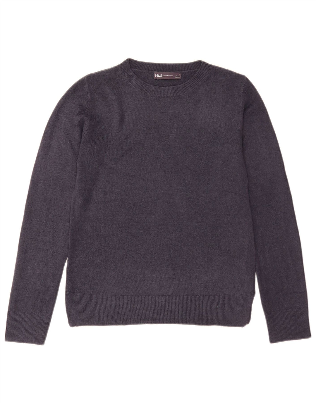 Marks & Spencer Dame Boat Neck Jumper Sweater UK 8 Small Navy Blue