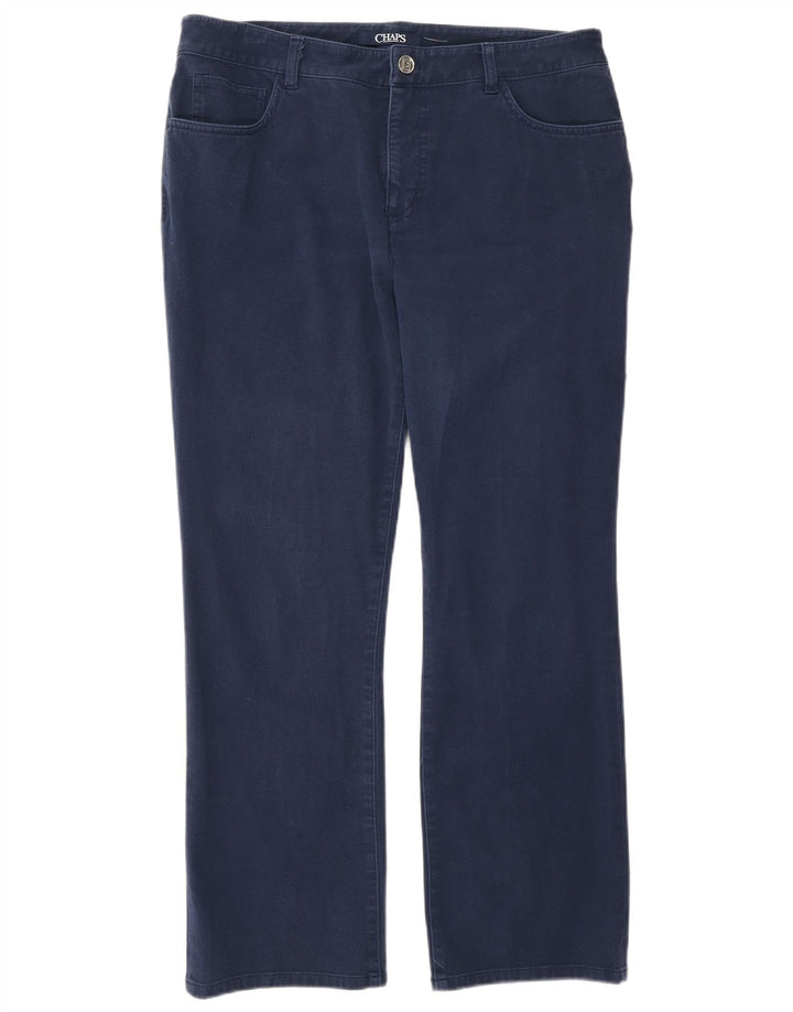 Chaps Lige jeans til kvinder US 12 Large W32 L28 Marineblå Bomuld