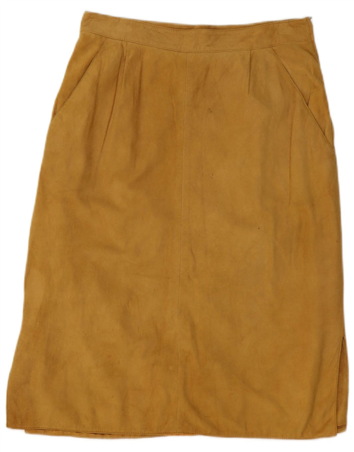 Vintage ruskindsnederdel til kvinder W28 Medium Beige