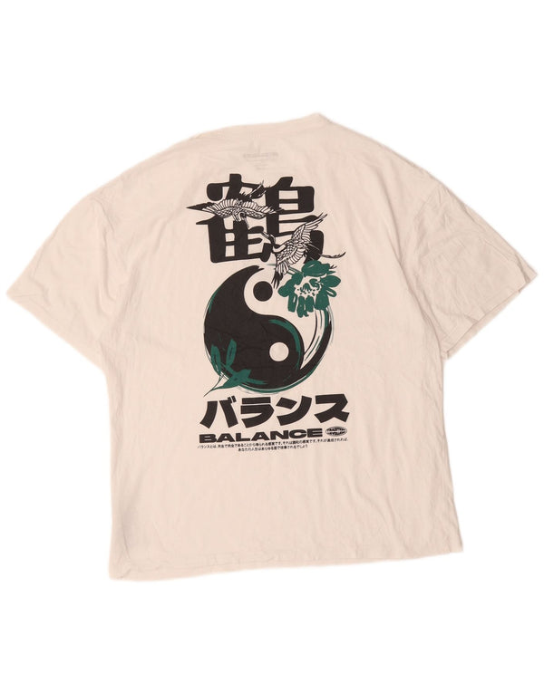 Jack & Jones Herre grafisk T-shirt Top Medium Hvid Bomuld