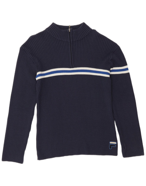 Fila Herre Zip Neck Jumper Sweater IT 50 Mellem marineblå stribet