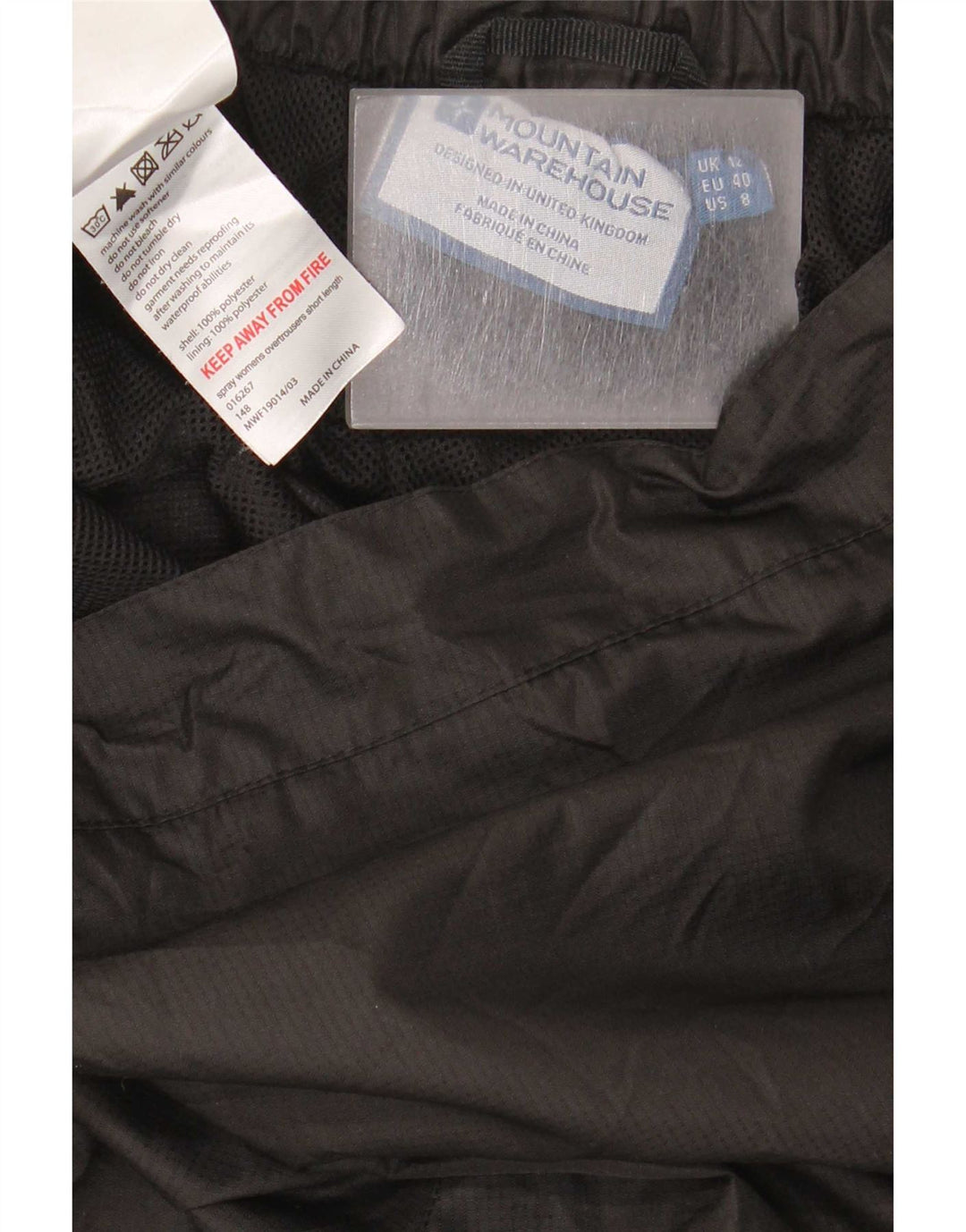 Mountain Warehouse Dame vandtætte bukser UK 12 Medium W32 L29 Sort