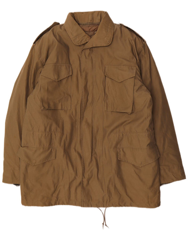 Vintage Herre Military Jacket UK 46 3XL Khaki Polyester