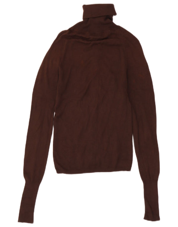 Zara Dame Cardigan Sweater UK 8 Small Brown Rayon
