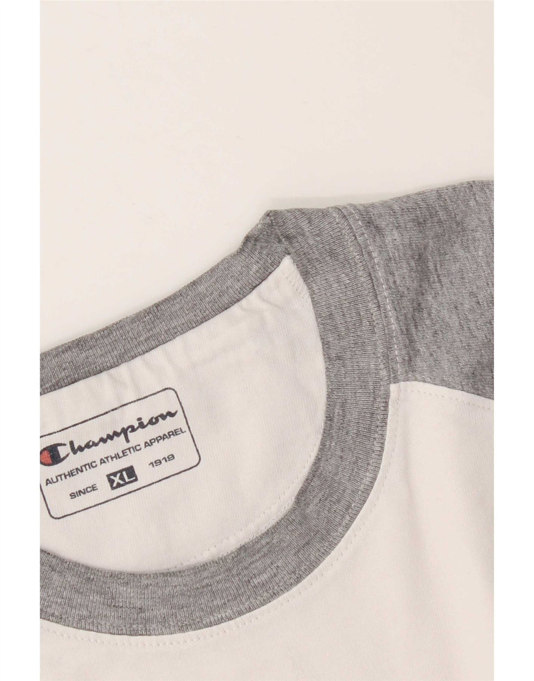 Champion Herre Grafisk T-Shirt Top XL Hvid Colourblock