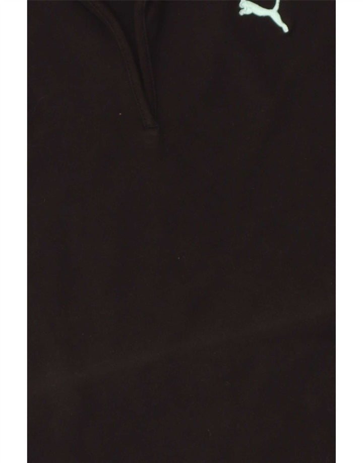 Puma Dame Polo Shirt UK 10 Small Black Bomuld
